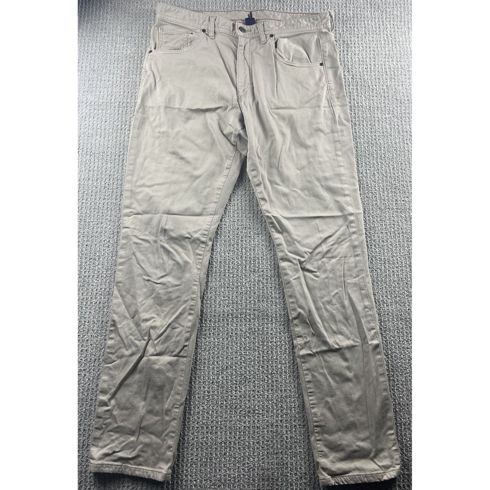 Johnnie-O Hugo 5-Pocket Pants Mens 35x32 Mariner Khaki Golf City Preppy Buisness